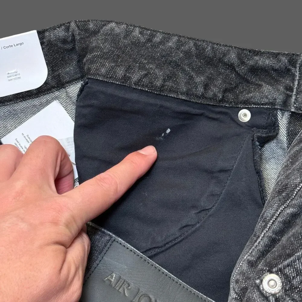 Nike Air Jordan Loose Fit Denim Pants Black Size 32 NWT